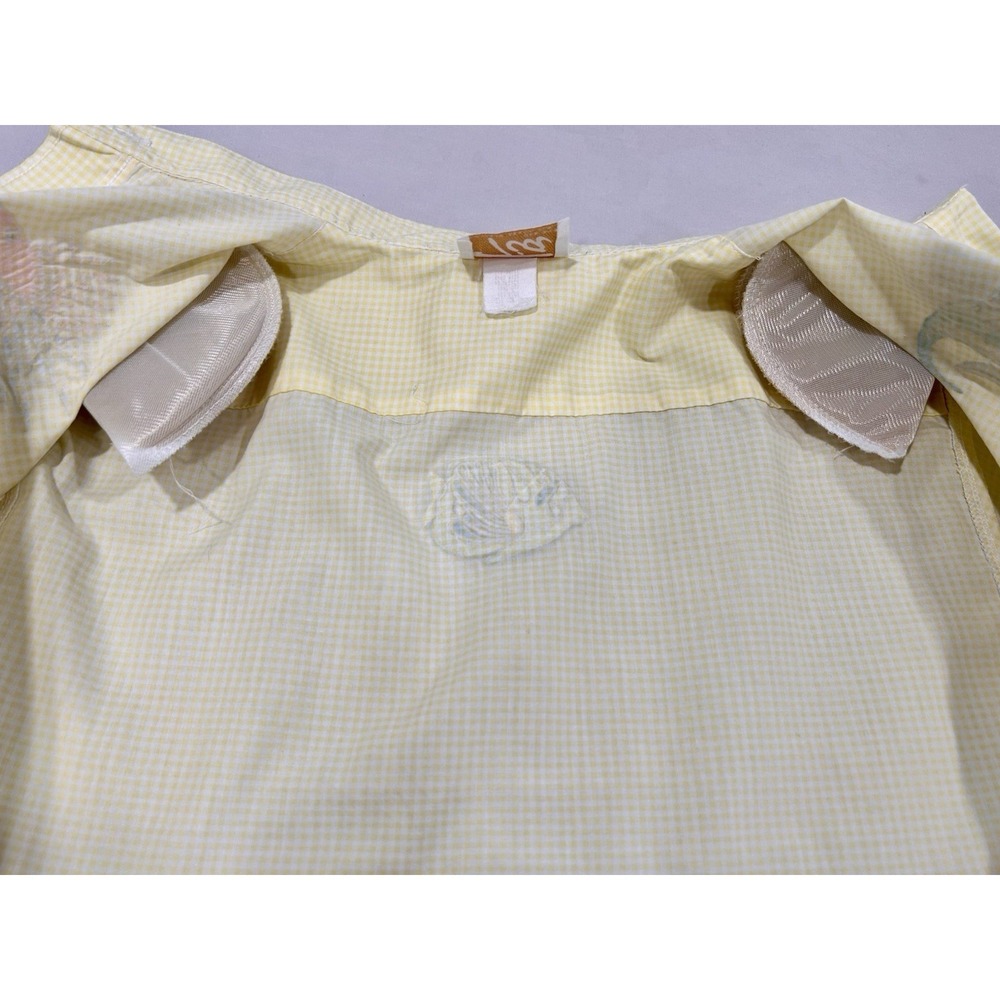Tia Designs Pompano Beach Vintage Yellow Gingham Sea Life Appliques Small Blouse - Picture 12 of 13